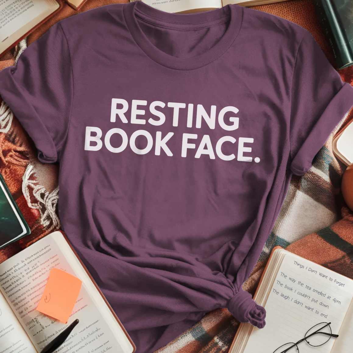 Resting Book Face T-Shirt