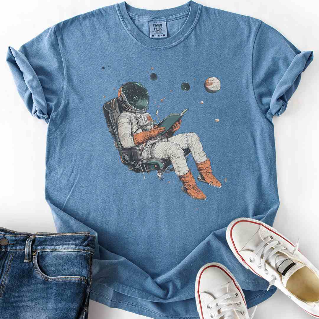 Floating Astronaut Reader T-Shirt