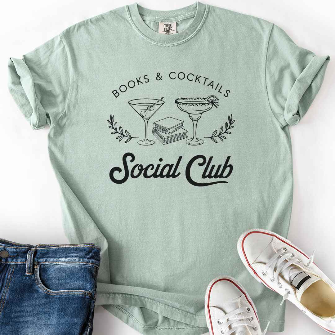 Books And Cocktails Social Club T-Shirt