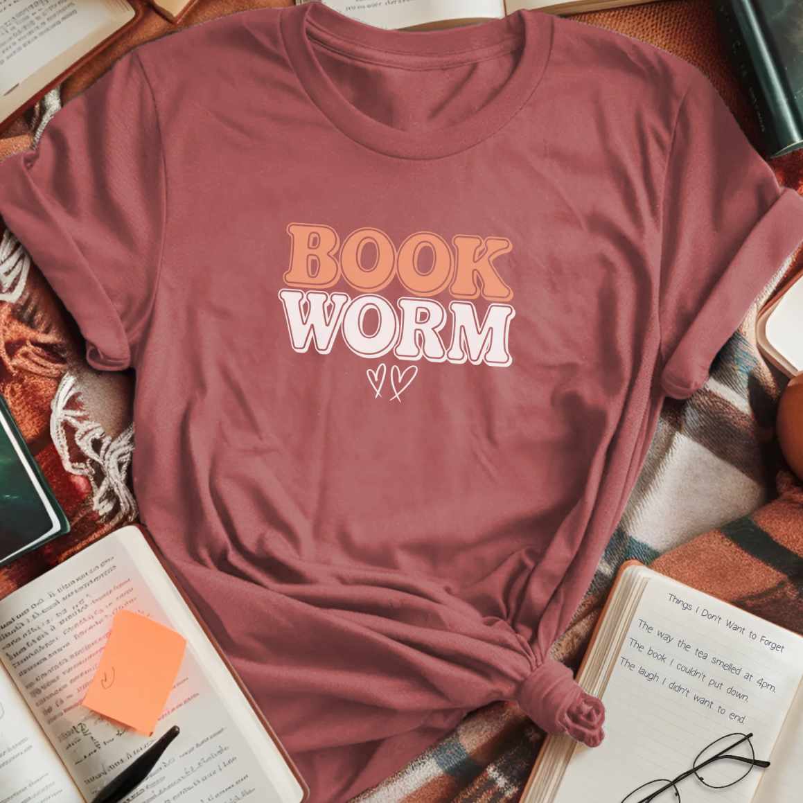 Book Worm Retro T-Shirt