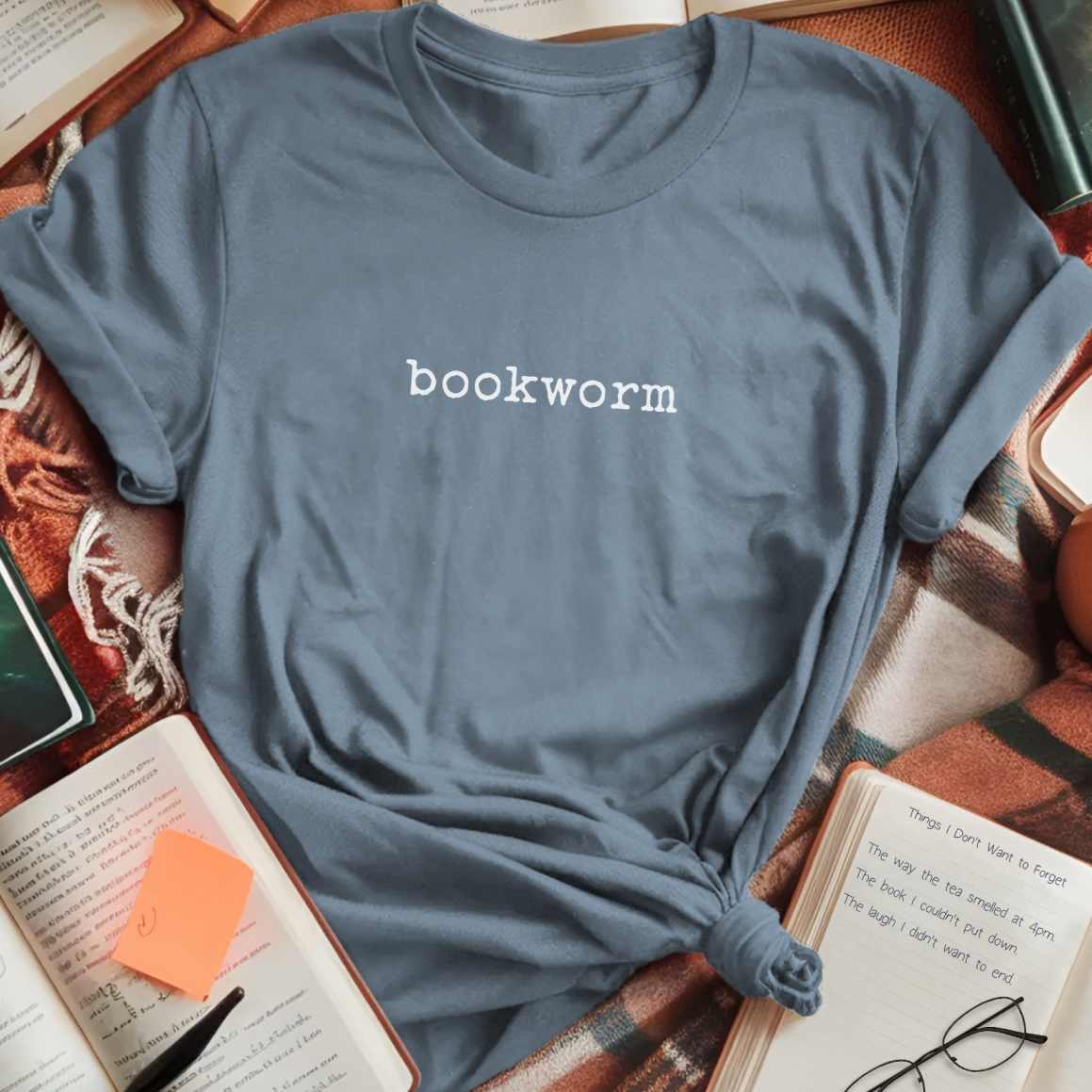 Book Worm Typewriter T-Shirt
