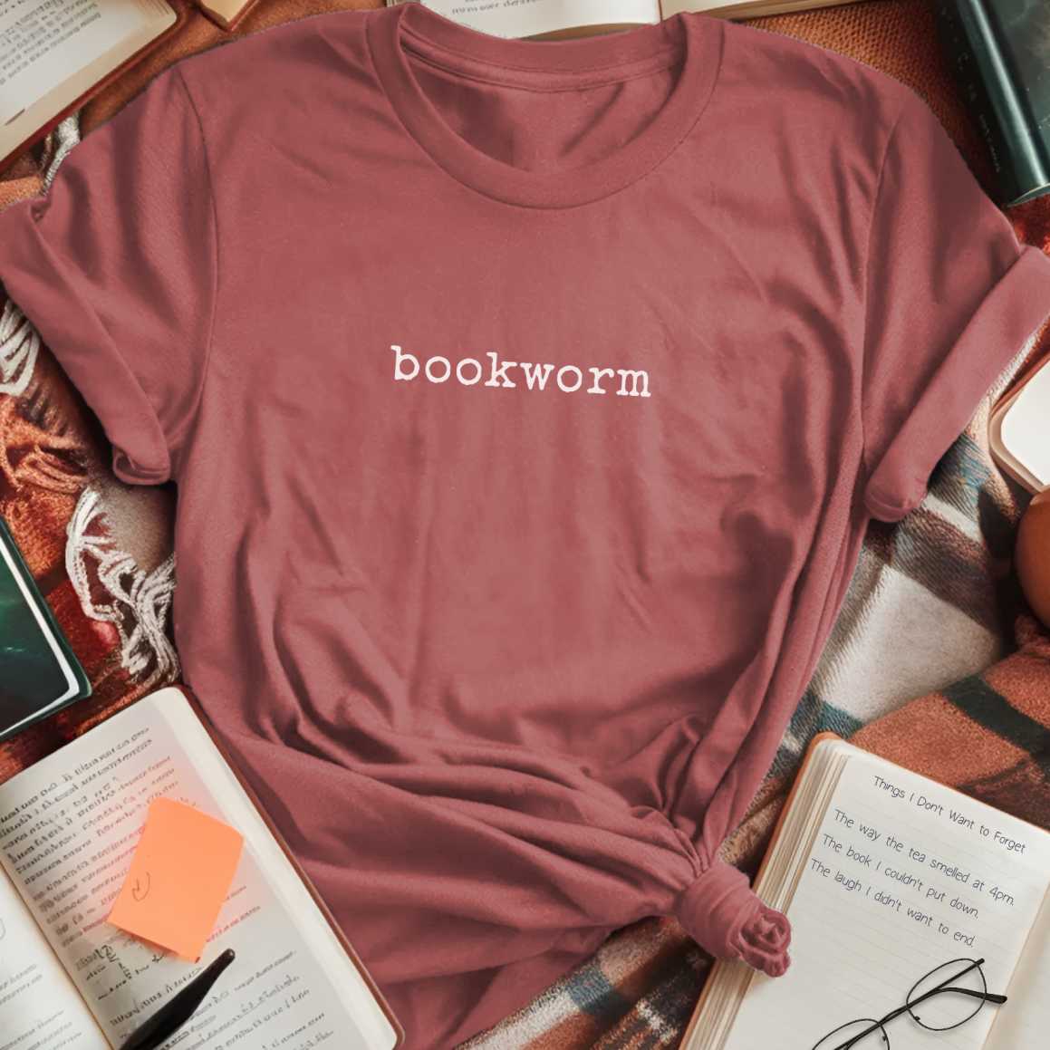 Book Worm Typewriter T-Shirt
