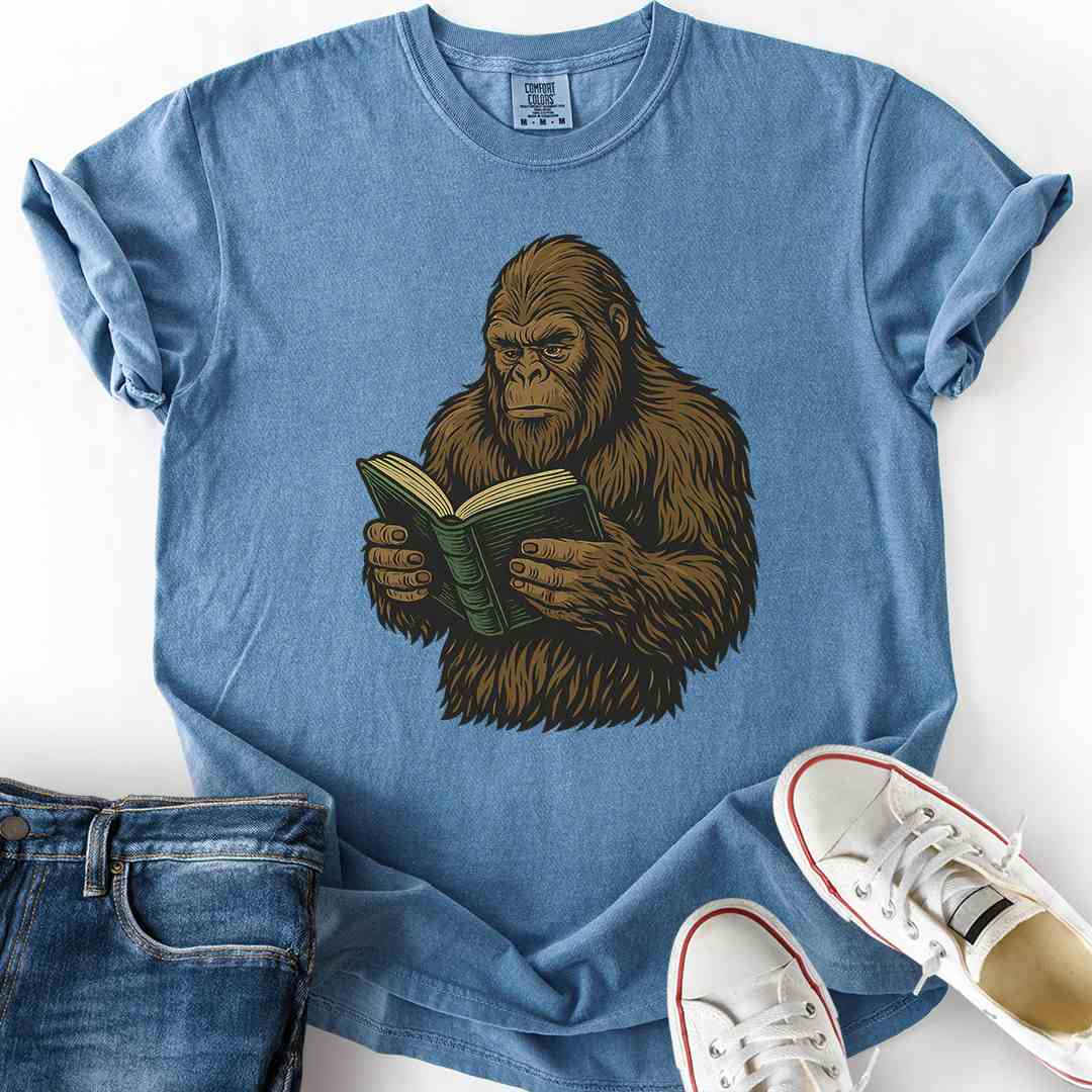Bigfoot Reads T-Shirt