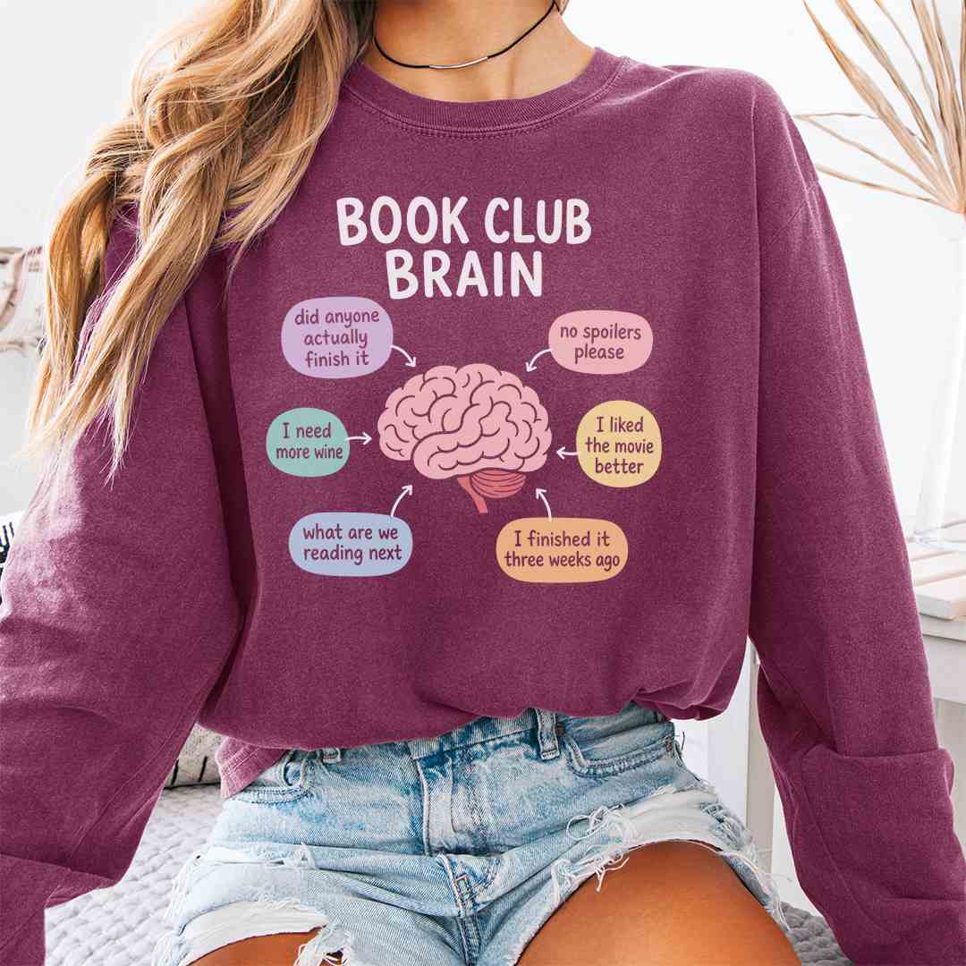 Book Club Brain Long Sleeve Shirt