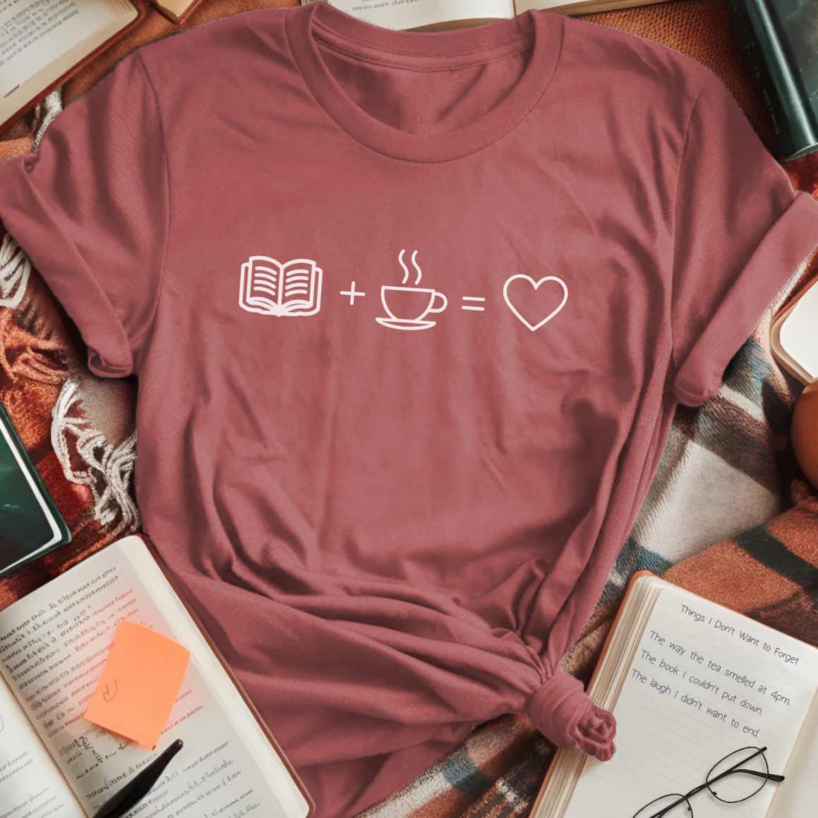 Book + Coffee = Love T-Shirt