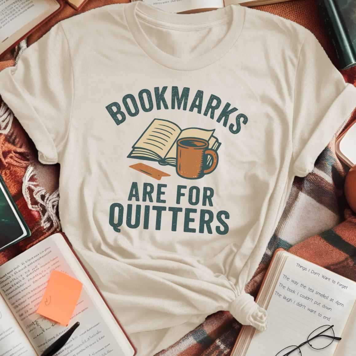 No Bookmarks Color with Coffee T-Shirt