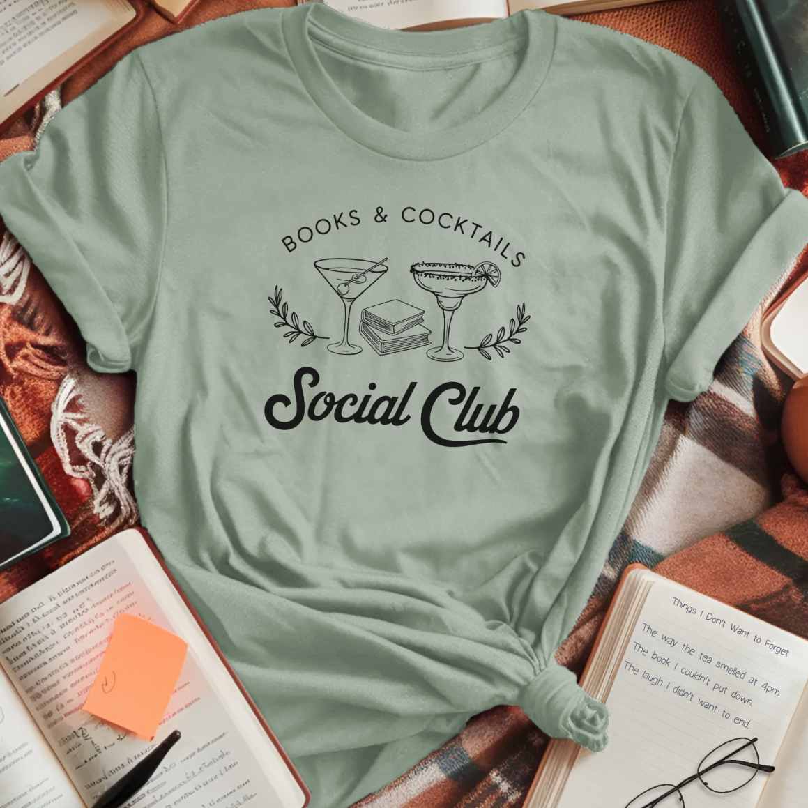 Books And Cocktails Social Club T-Shirt