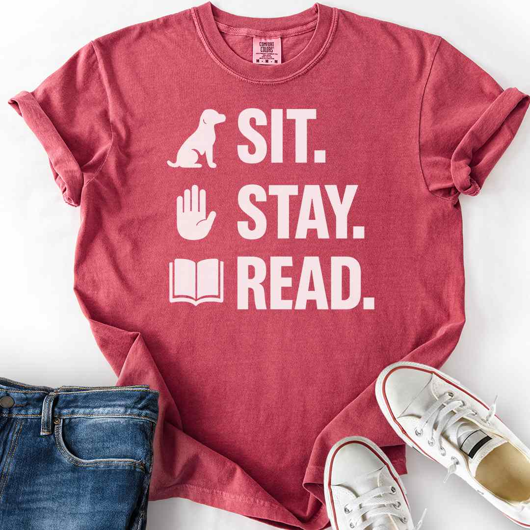 Sit. Stay. Read. T-Shirt