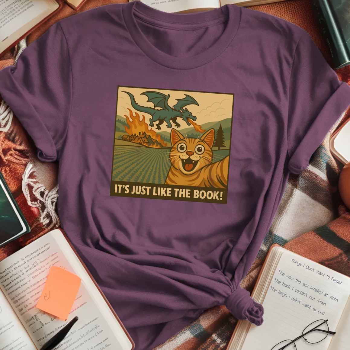 Cat Selfie with Dragon T-Shirt