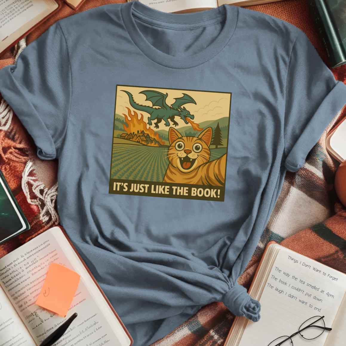 Cat Selfie with Dragon T-Shirt