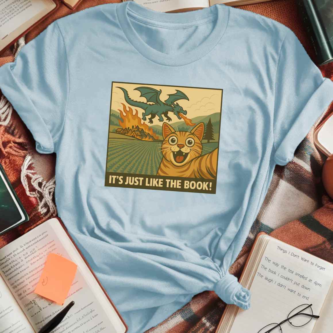 Cat Selfie with Dragon T-Shirt