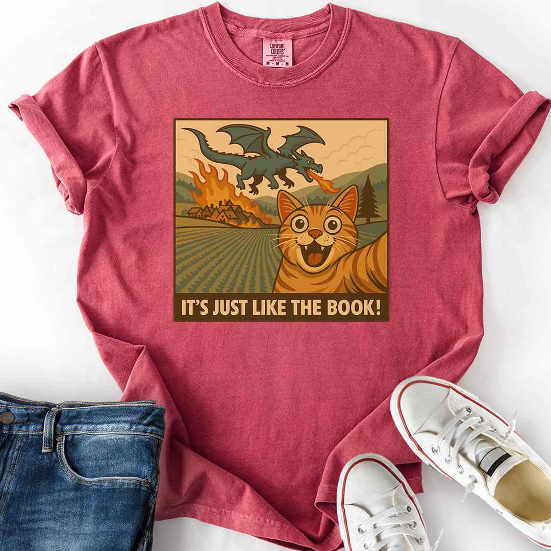 Cat Selfie with Dragon T-Shirt