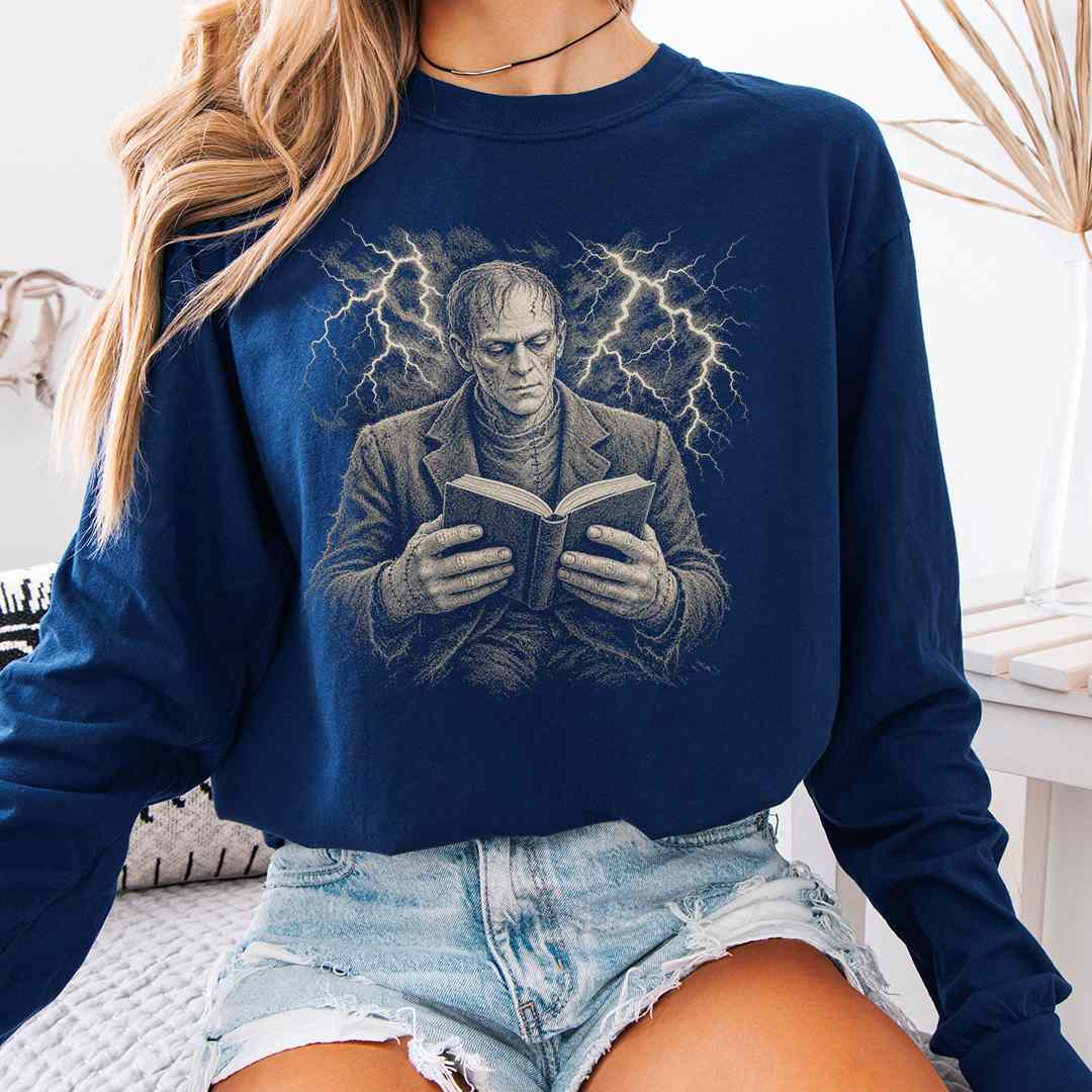 Frankenstein Reads Long Sleeve Shirt
