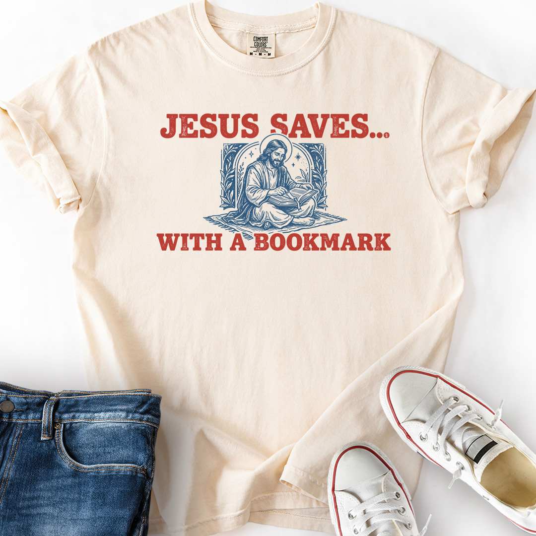 Jesus Saves With Bookmark T-Shirt