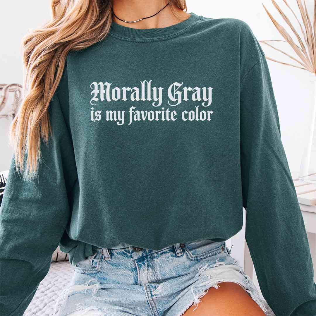 Morally Gray Long Sleeve Shirt