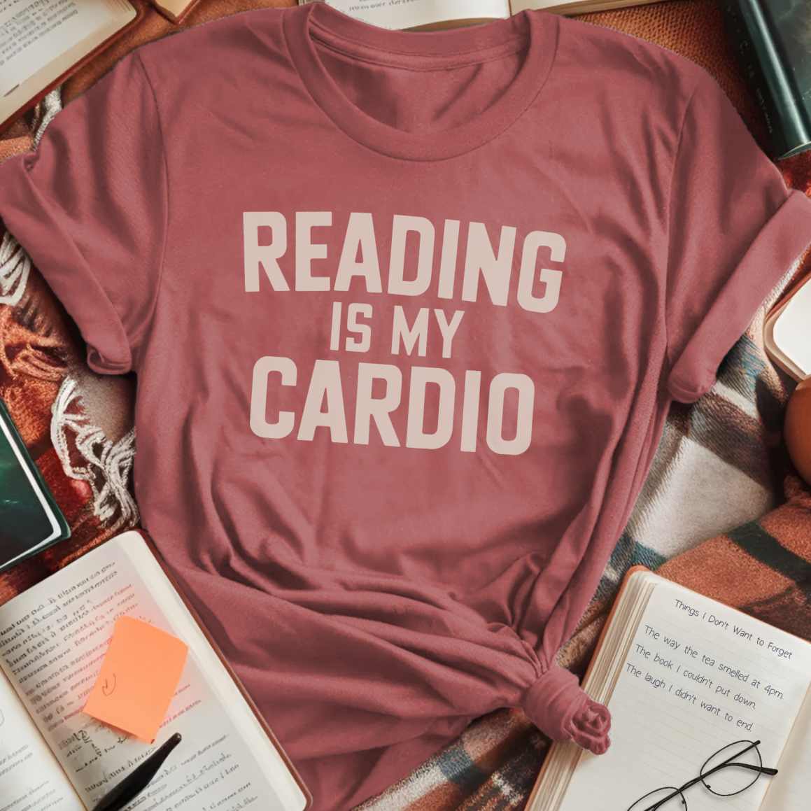 Reading is My Cardio Bold T-Shirt