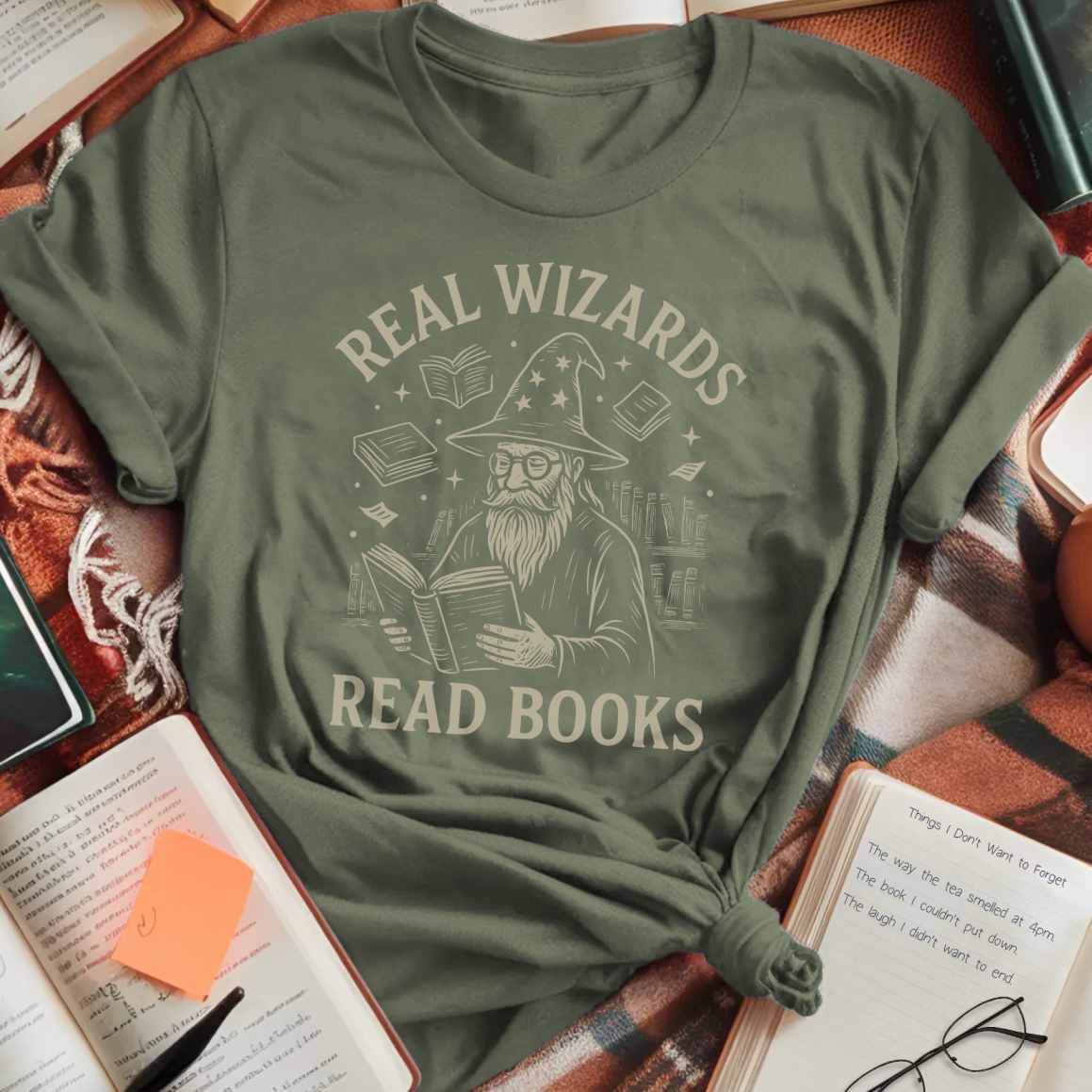 Real Wizards Read Books T-Shirt