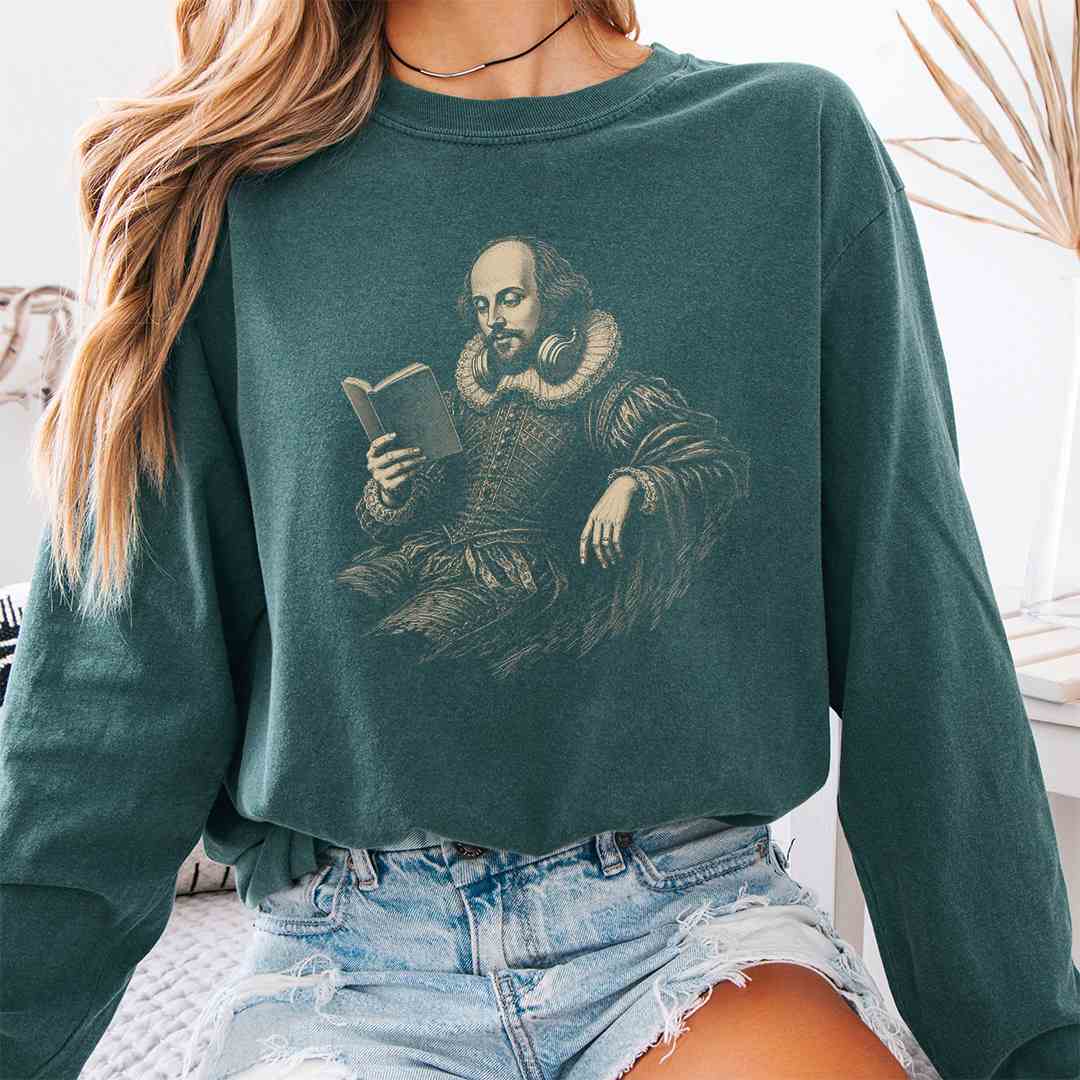 Shakespeare Headphones Long Sleeve Shirt
