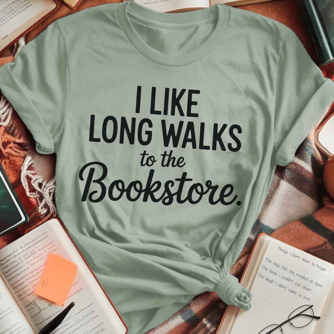 Long Walks To Bookstores T-Shirt