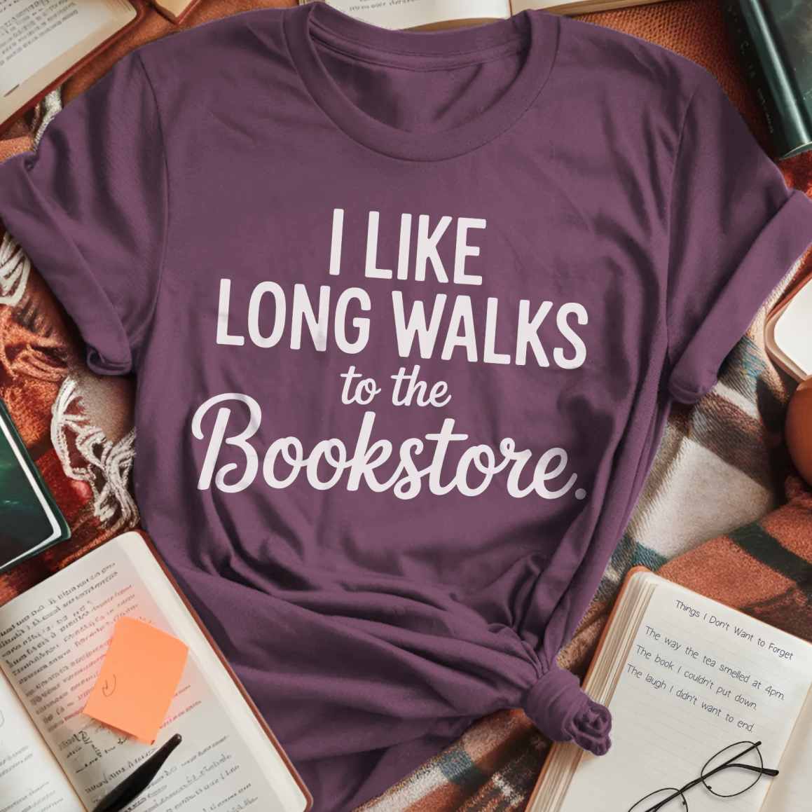 Long Walks To Bookstores T-Shirt