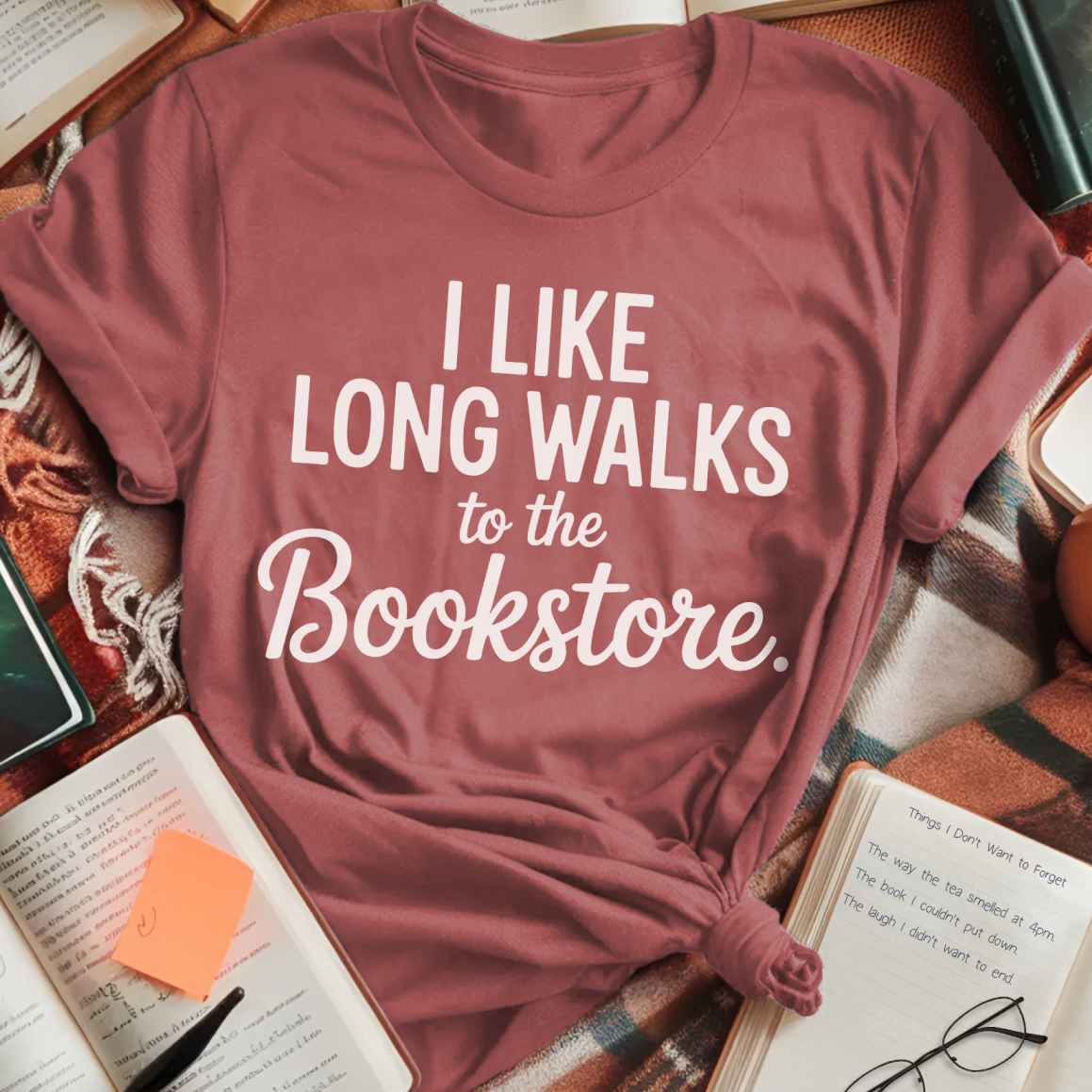 Long Walks To Bookstores T-Shirt