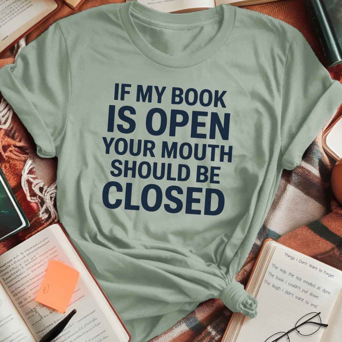 Book Open Mouth Closed T-Shirt