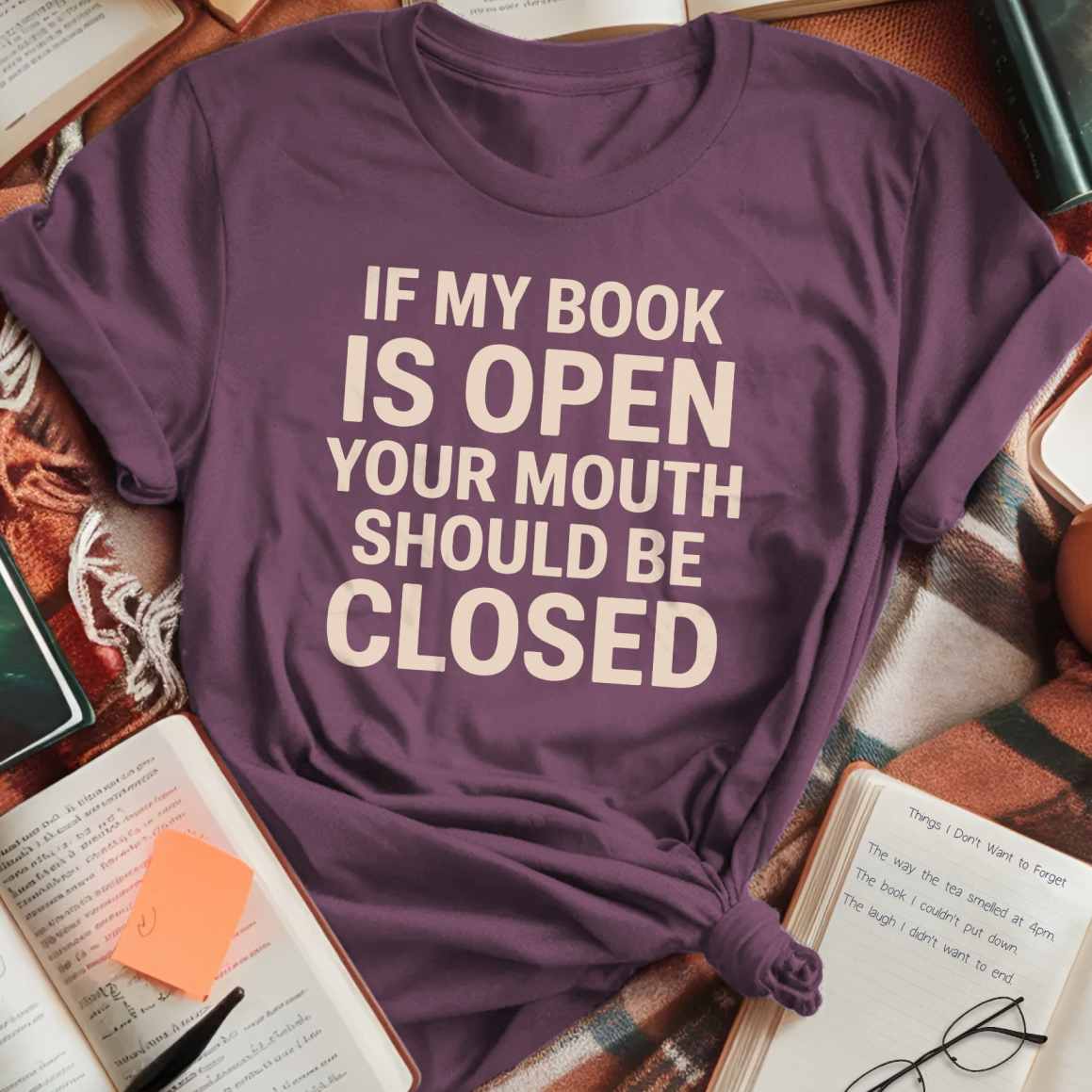 Book Open Mouth Closed T-Shirt