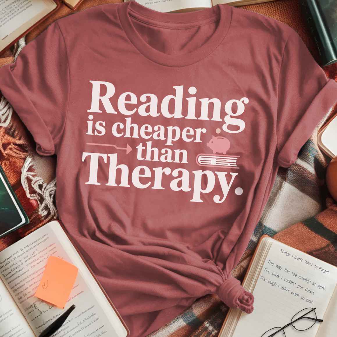 Reading Cheaper Than Therapy T-Shirt