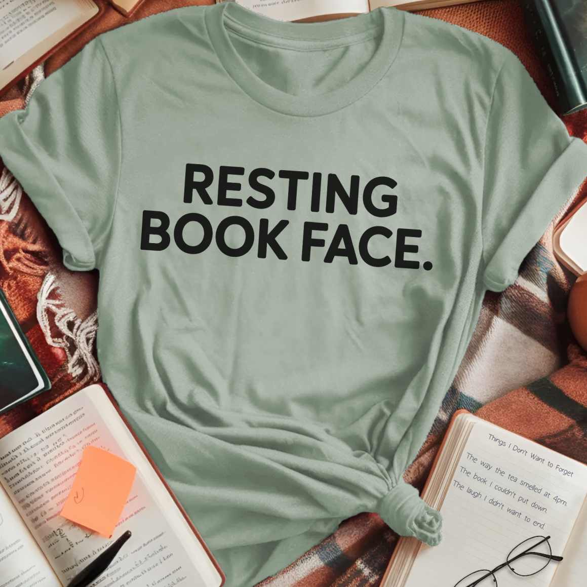 Resting Book Face T-Shirt