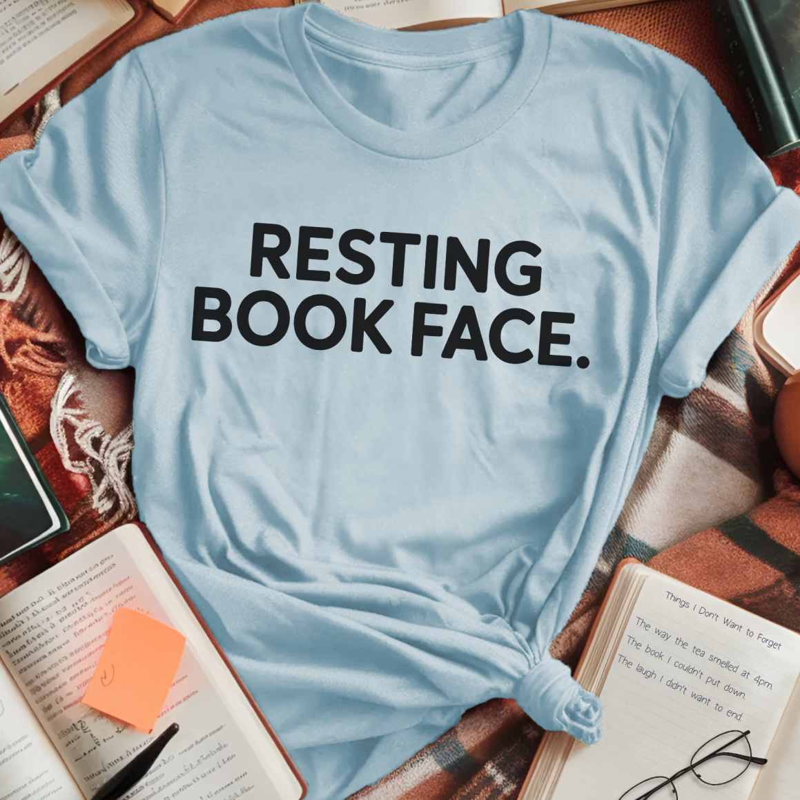 Resting Book Face T-Shirt