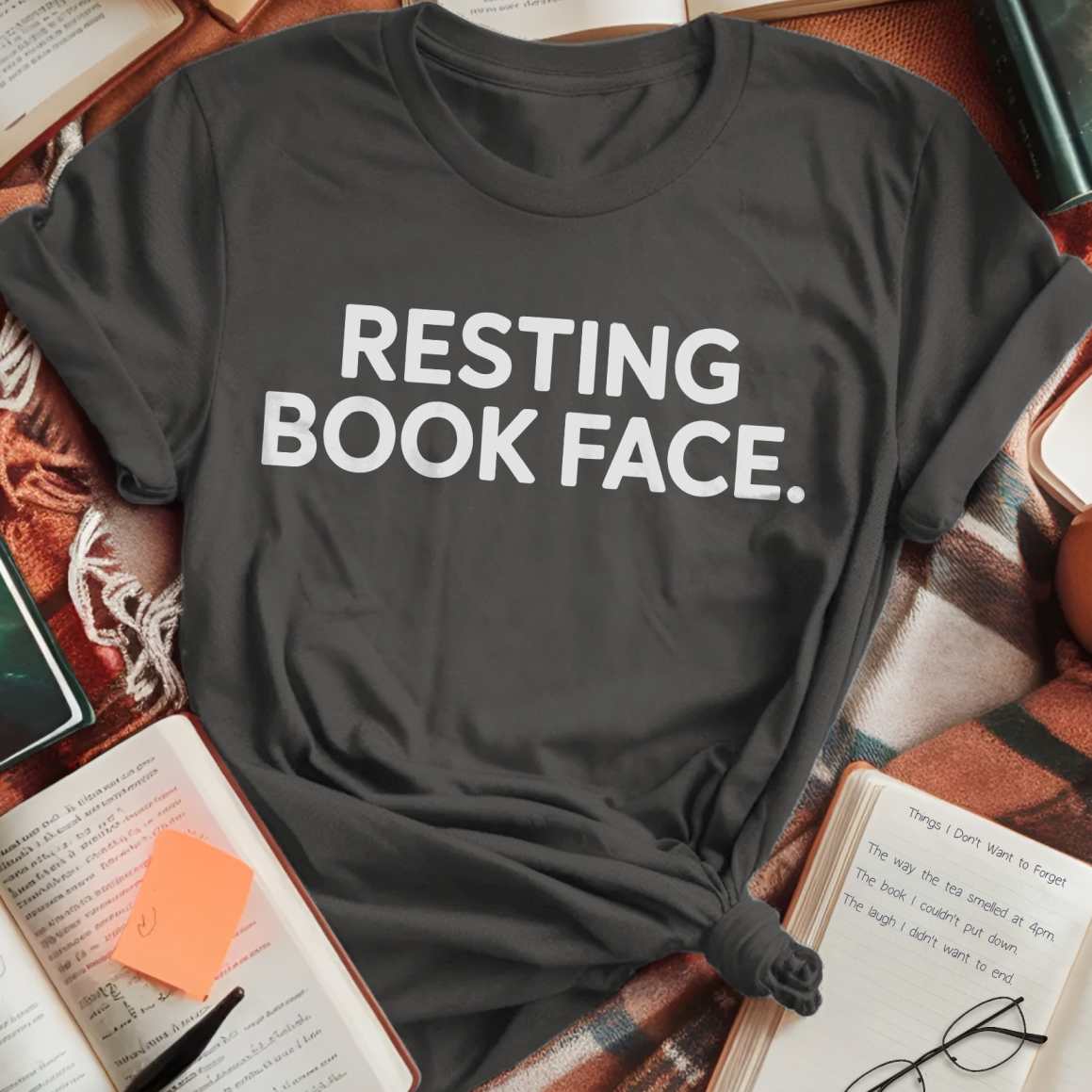 Resting Book Face T-Shirt