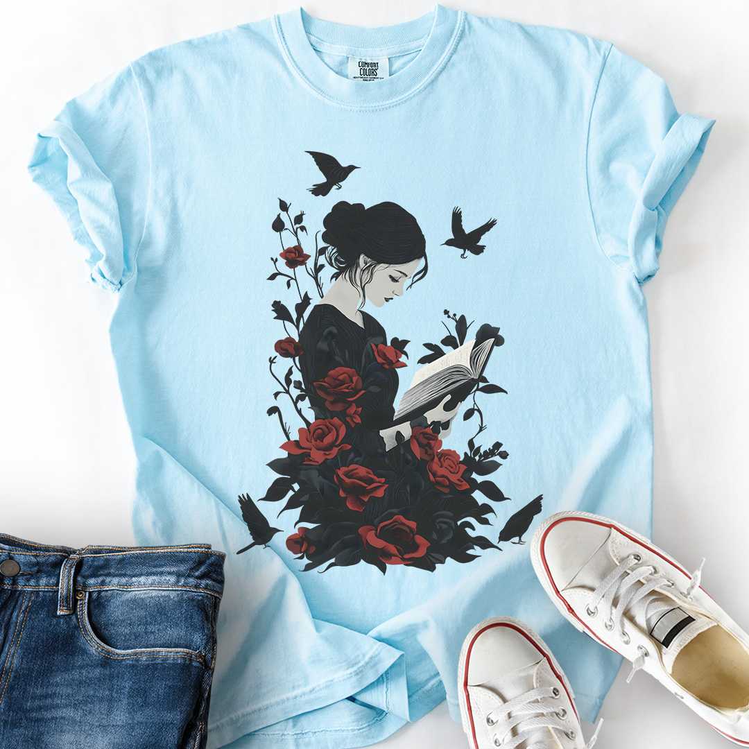 Dark Roses and Books T-Shirt