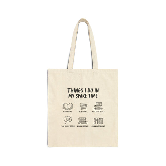 Things I Do In Spare Time Cotton Canvas Tote Bag