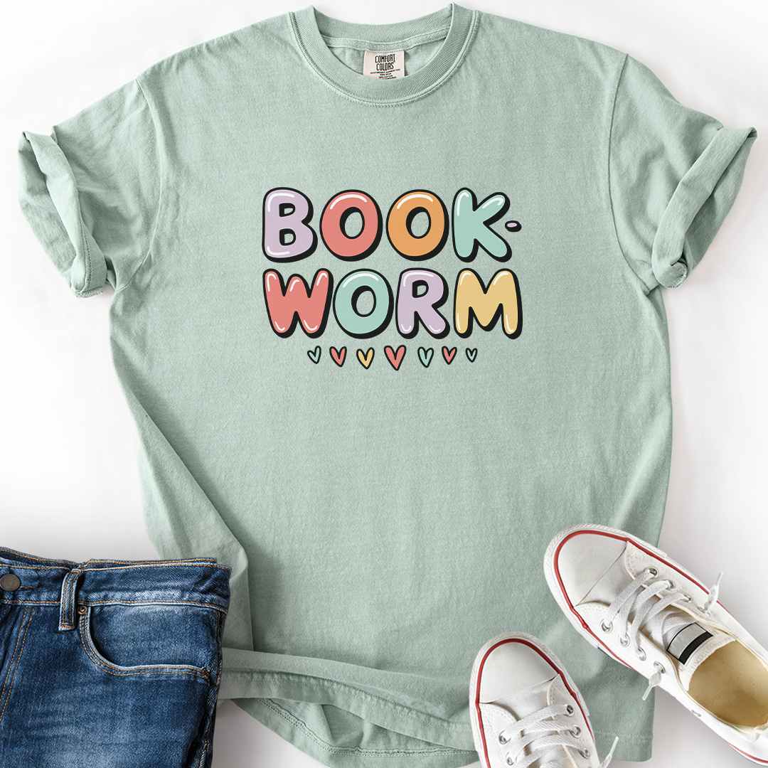 Colorful Book Worm T-Shirt