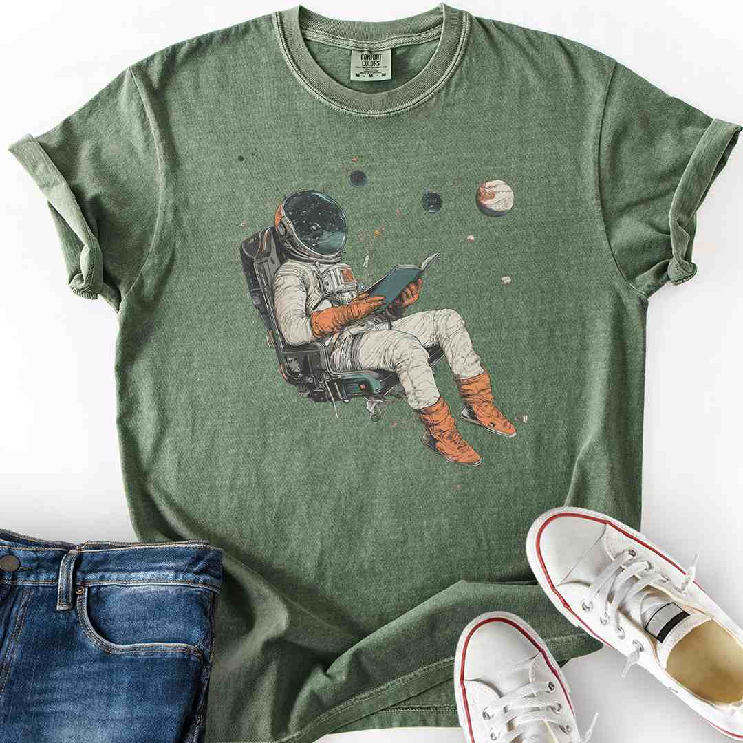 Floating Astronaut Reader T-Shirt