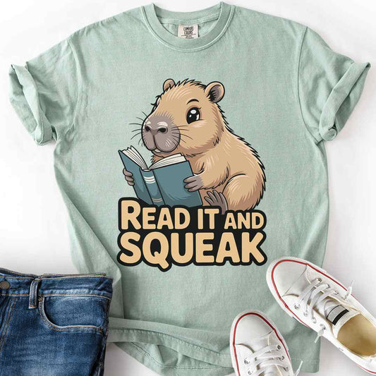 Capybara Read and Squeak T-Shirt
