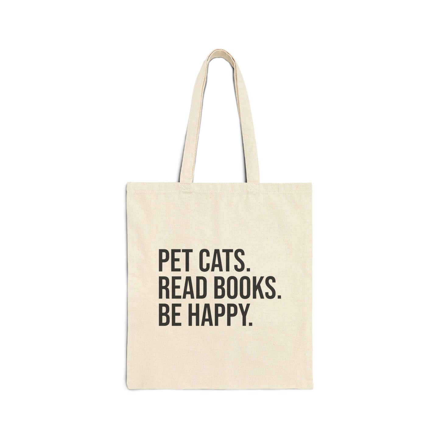 Pet Cats Read Books Cotton Canvas Tote Bag