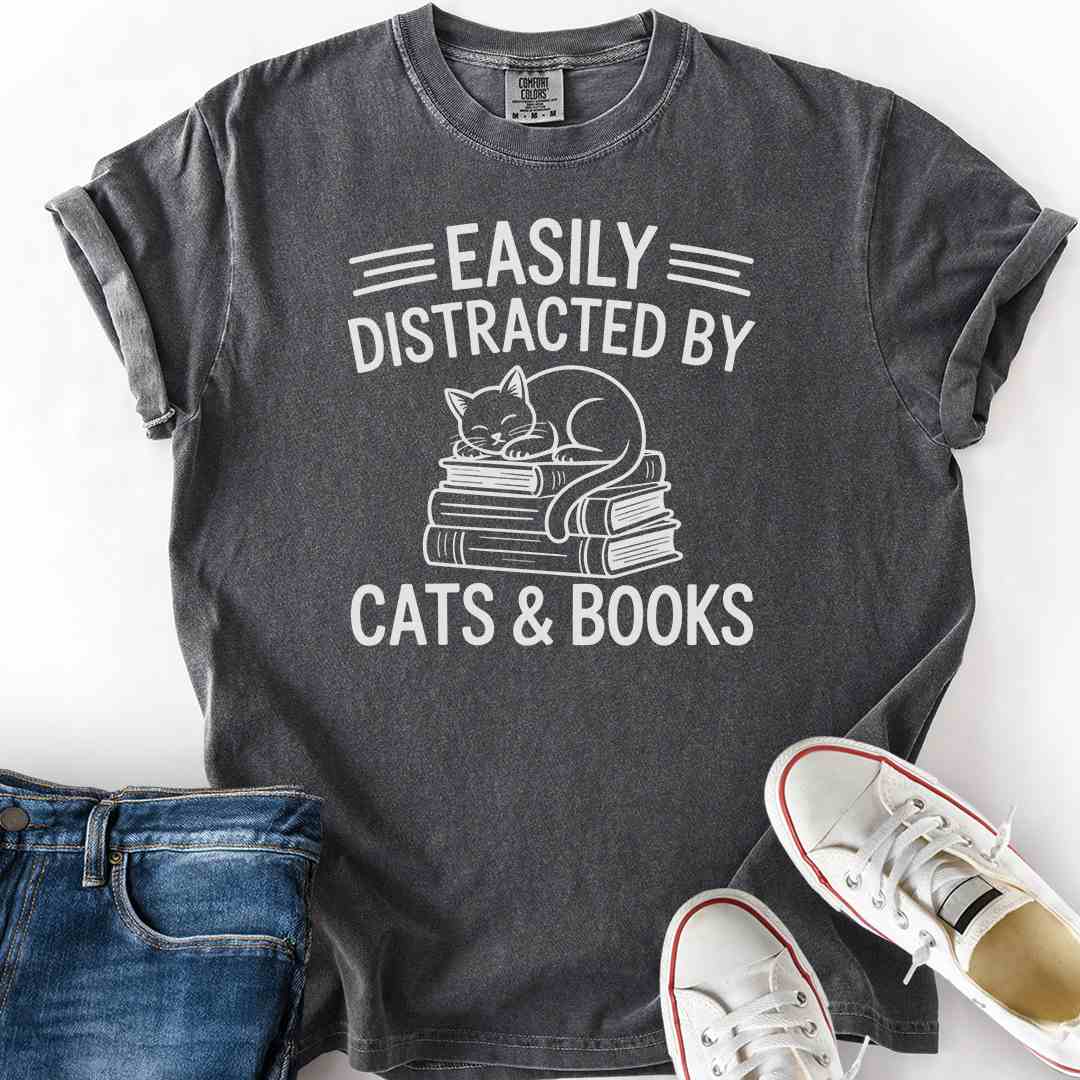 Easily Distracted By Cats T-Shirt