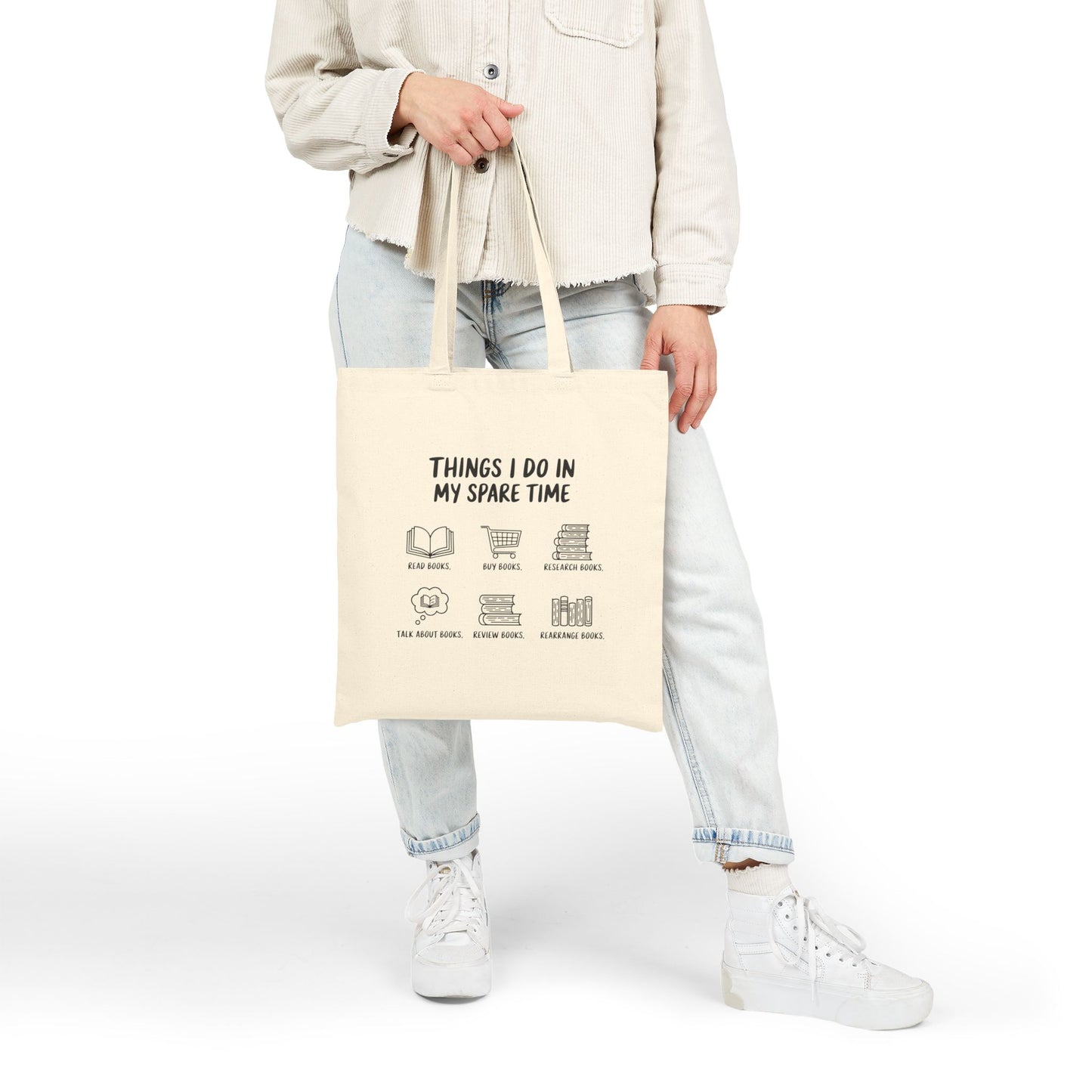Things I Do In Spare Time Cotton Canvas Tote Bag