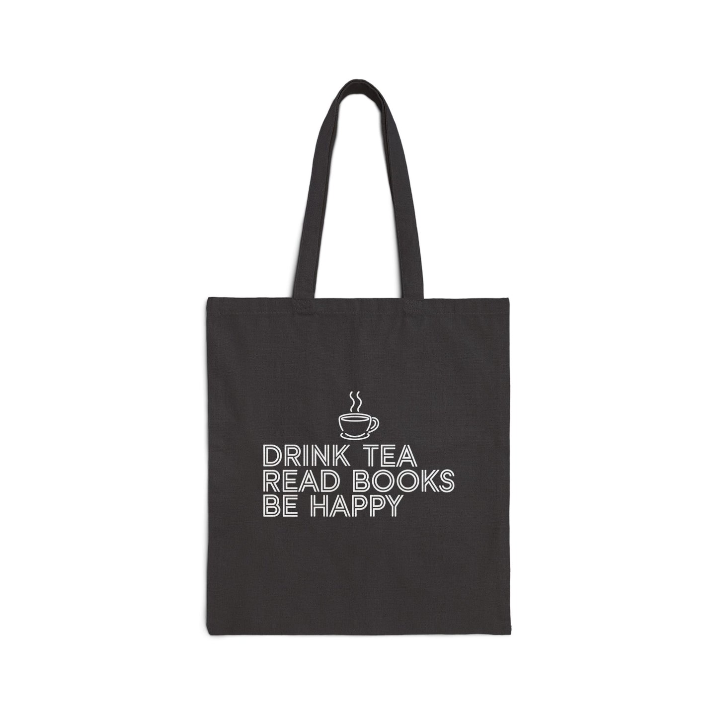 Drink Tea Read Books Cotton Canvas Tote Bag
