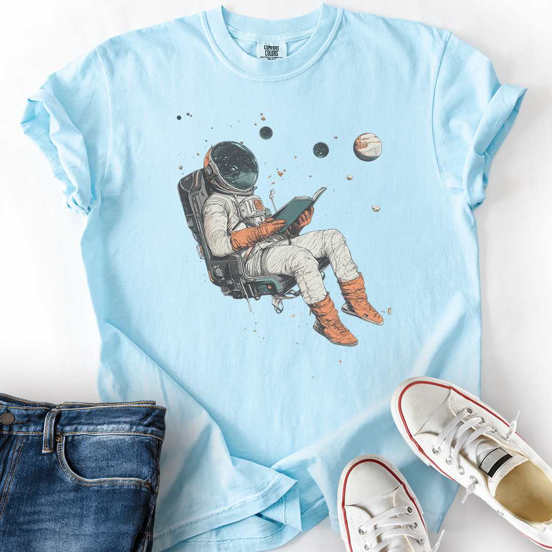 Floating Astronaut Reader T-Shirt