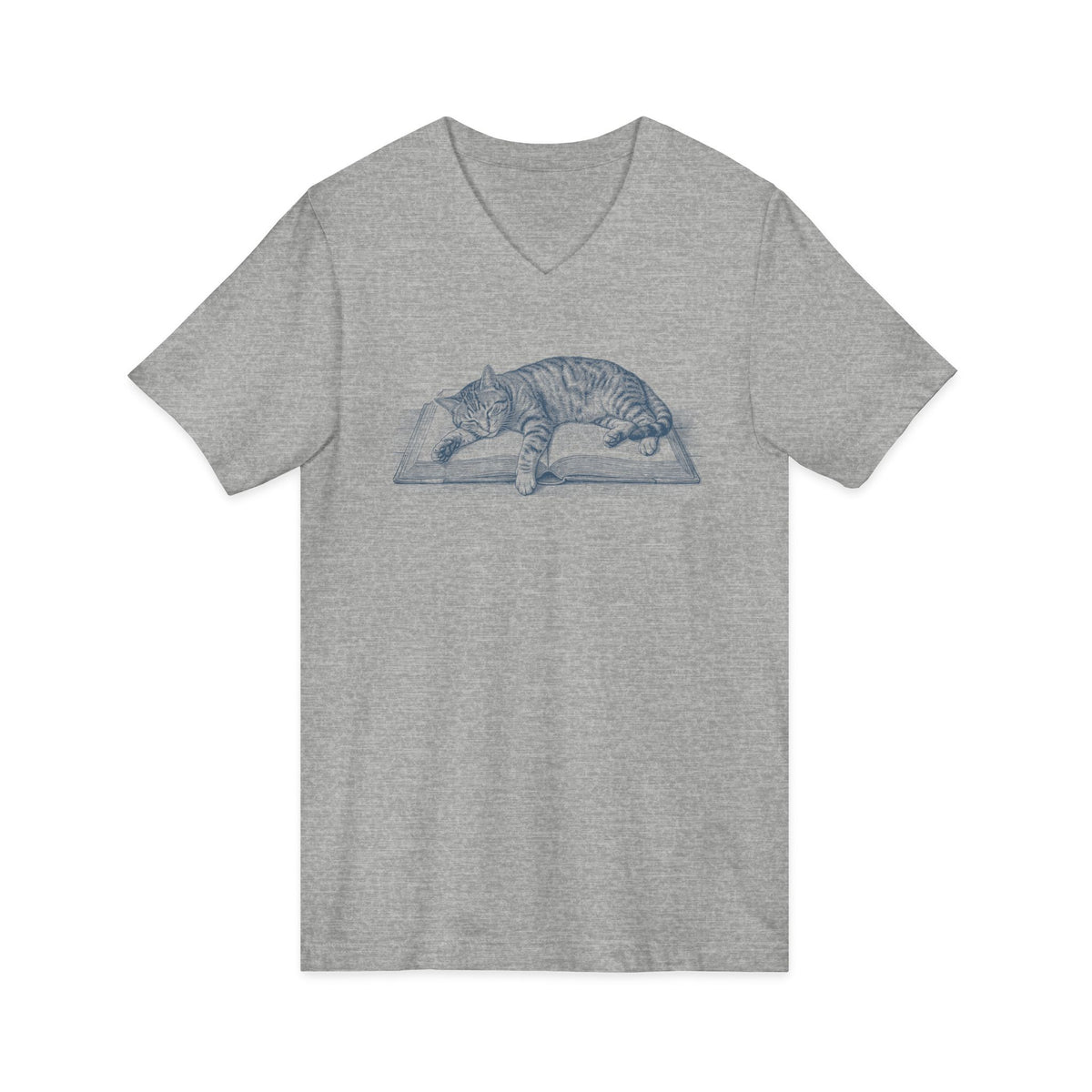Cat Sleeping Unisex V-Neck Tee