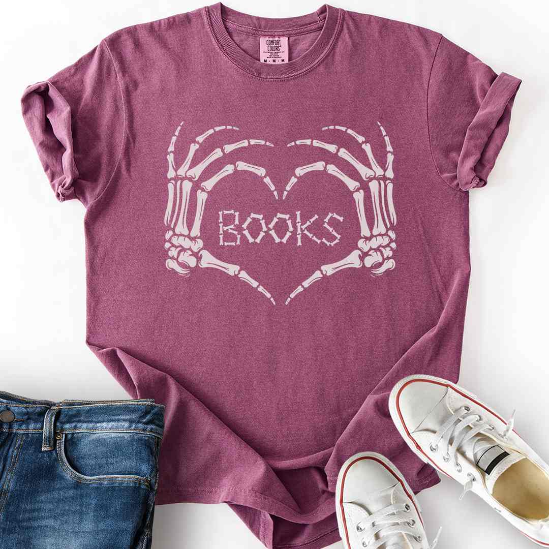 Skeleton Heart Books T-Shirt