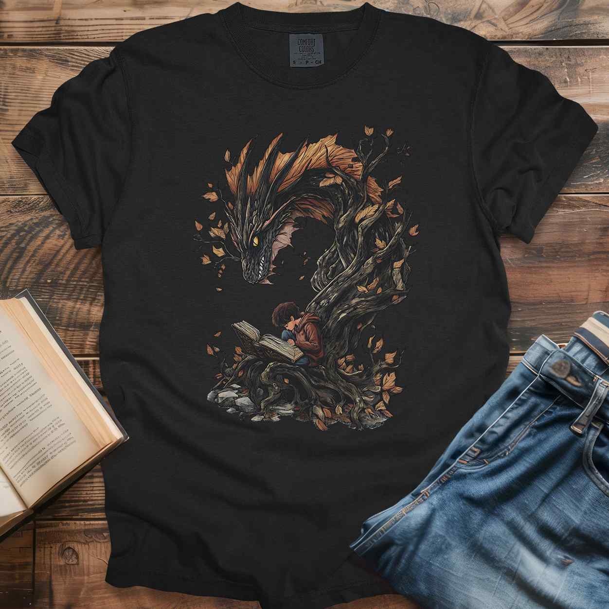 Enchanted Dragon Tree Reading T-Shirt