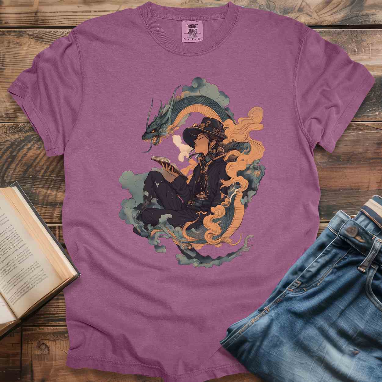 Mystical Dragon & Reader T-Shirt
