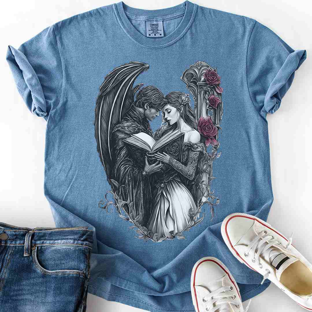 Dark Fantasy Book Couple T-Shirt