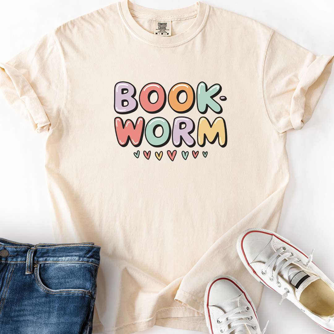 Colorful Book Worm T-Shirt