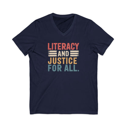 Literacy For All Unisex V-Neck Tee