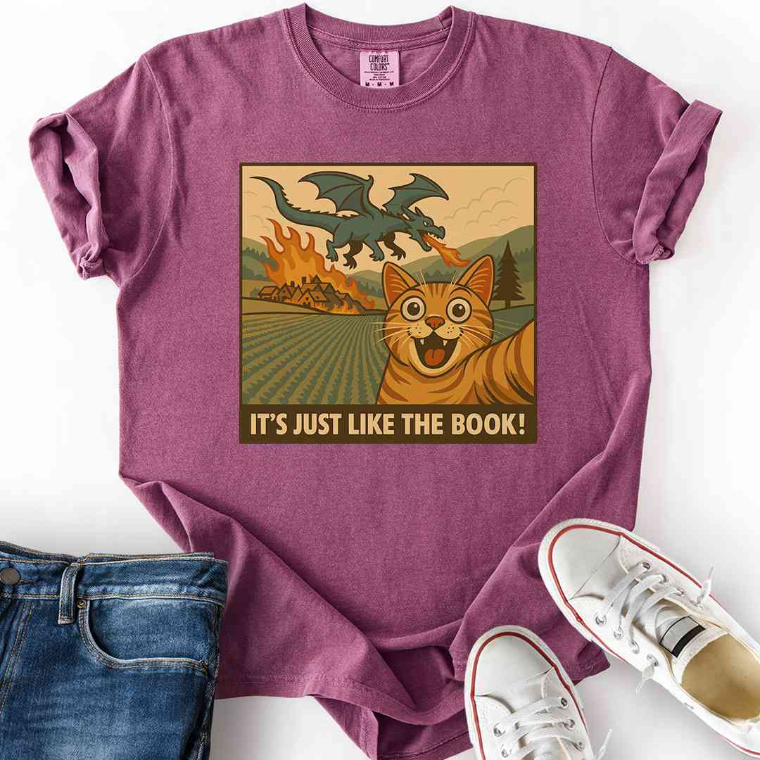 Cat Selfie with Dragon T-Shirt