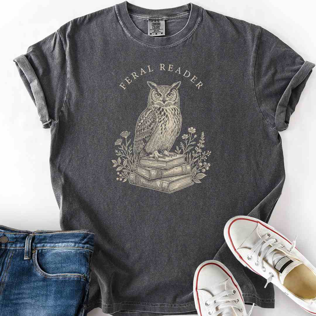 Feral Reader Owl T-Shirt